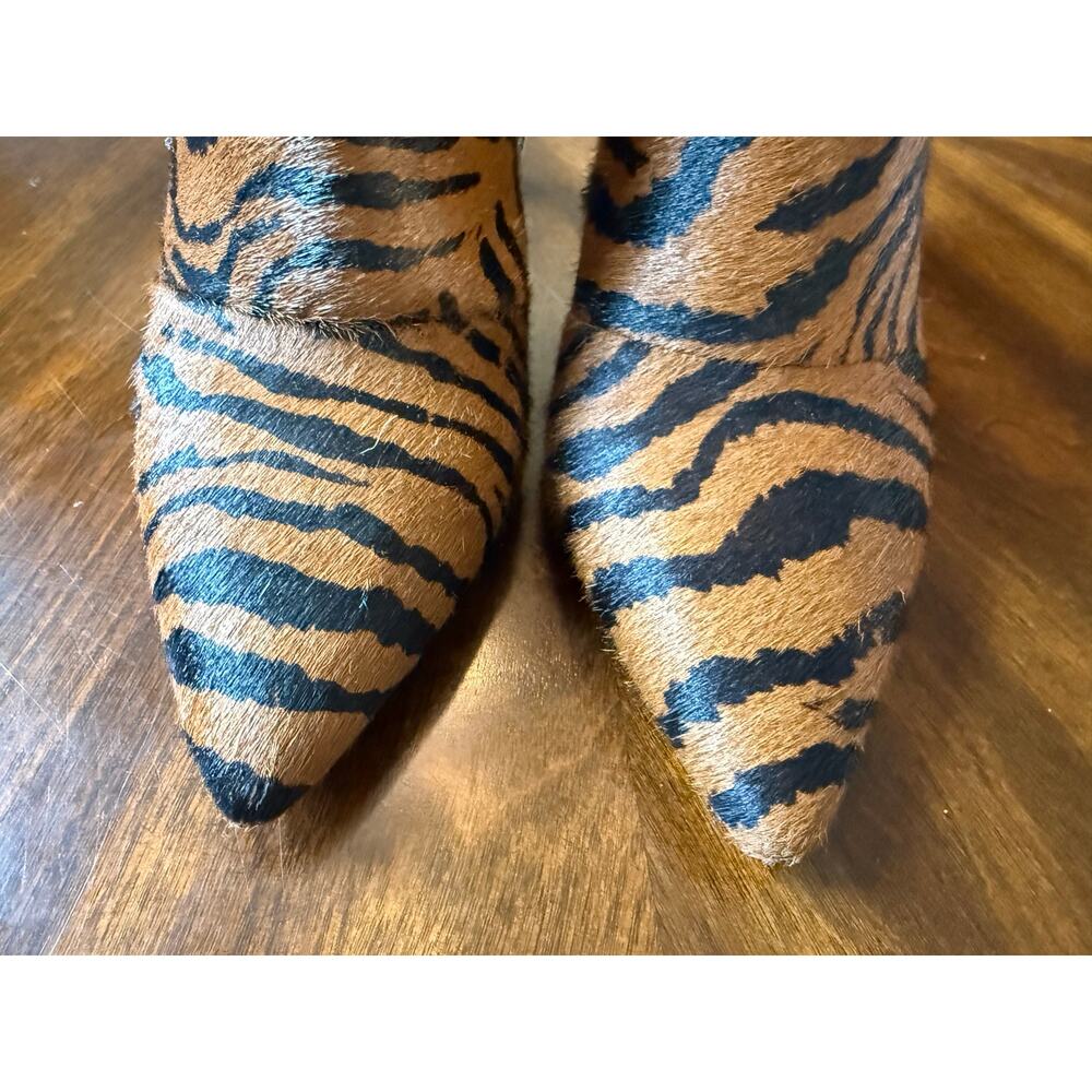 White House Black Market Slingback Heels Womens Size 9M Tiger Print Calf Hair - Picture 5 of 14